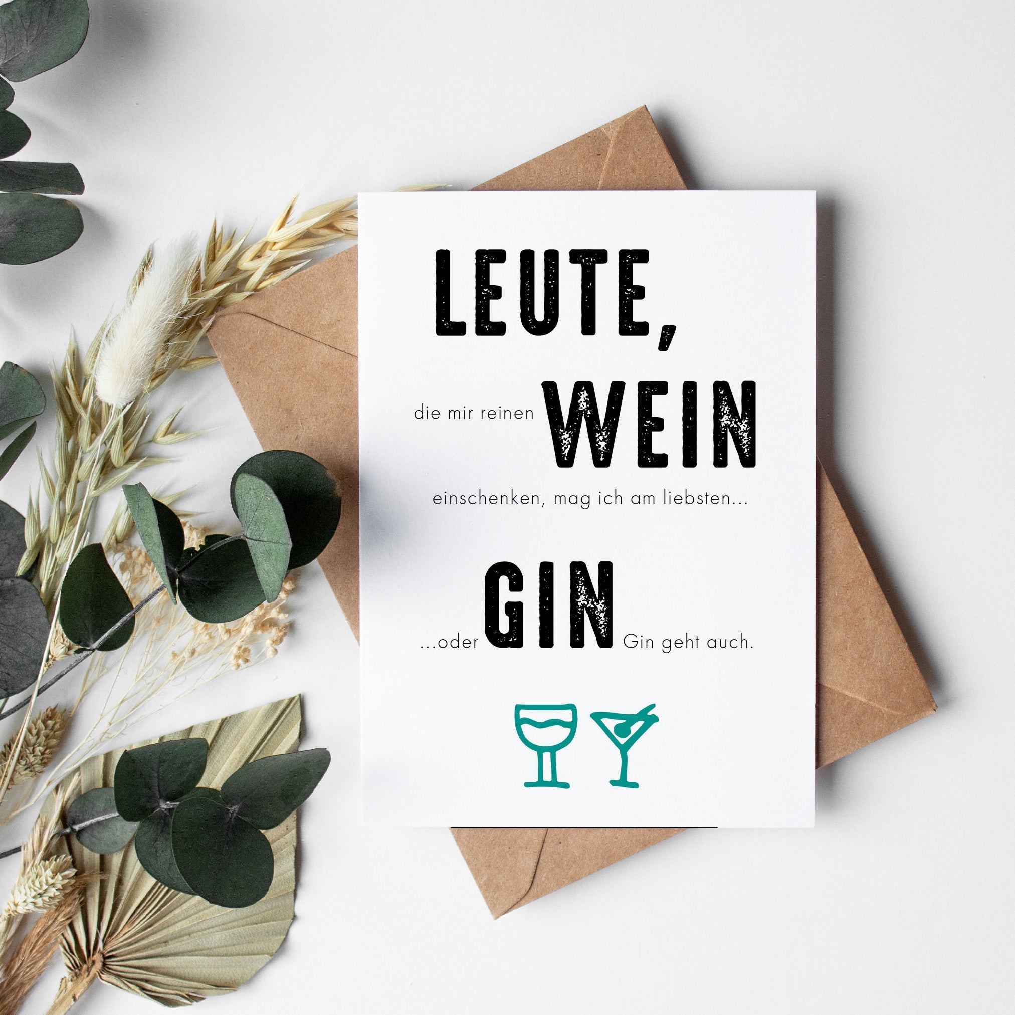 Geburtstagskarte: GIN geht auch!